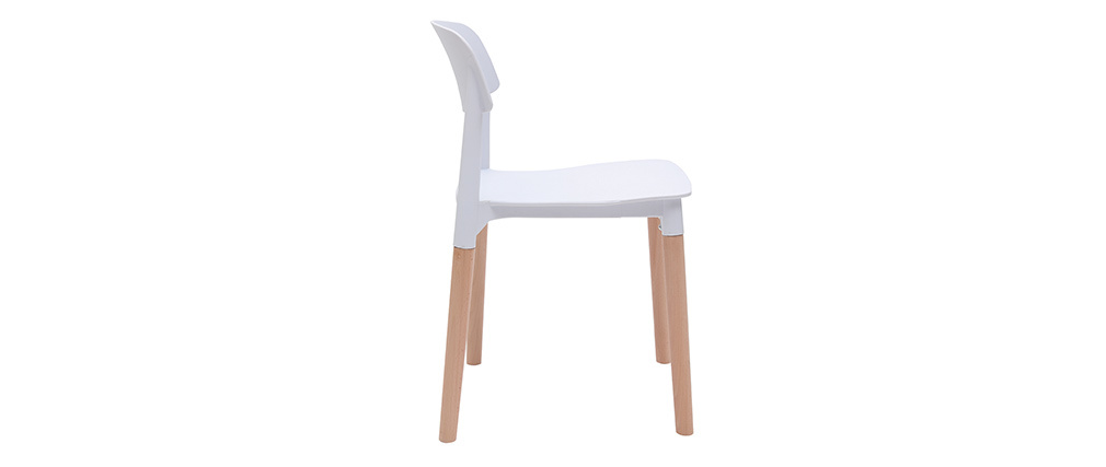 Chaises design scandinave blanches (lot de 2) GILDA