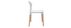 Chaises design scandinave blanches (lot de 2) GILDA