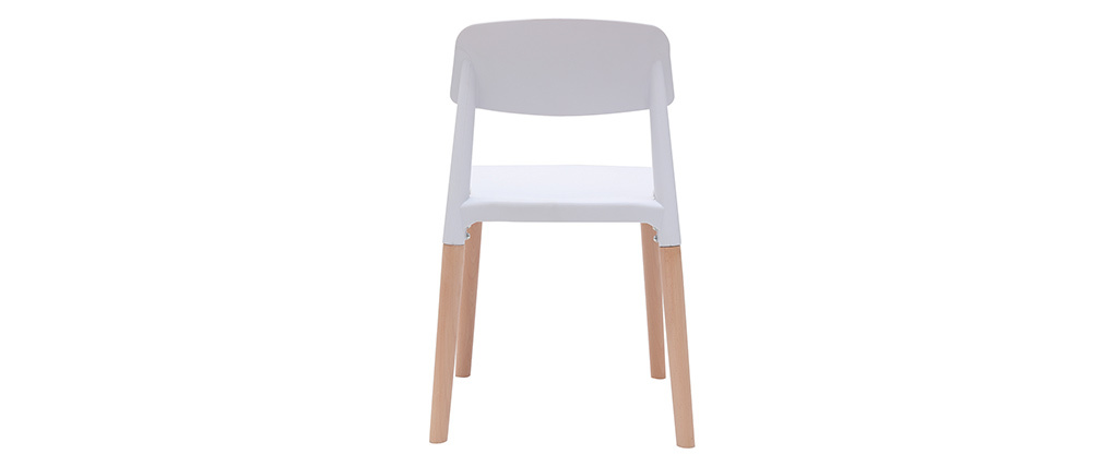 Chaises design scandinave blanches (lot de 2) GILDA