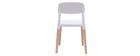 Chaises design scandinave blanches (lot de 2) GILDA