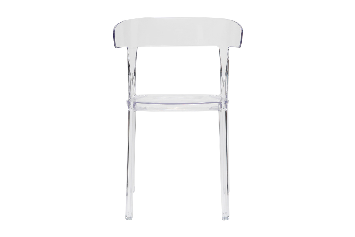 Chaises design transparentes empilables (lot de 2) PARADISE