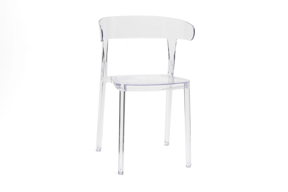 Chaises design transparentes empilables (lot de 2) PARADISE