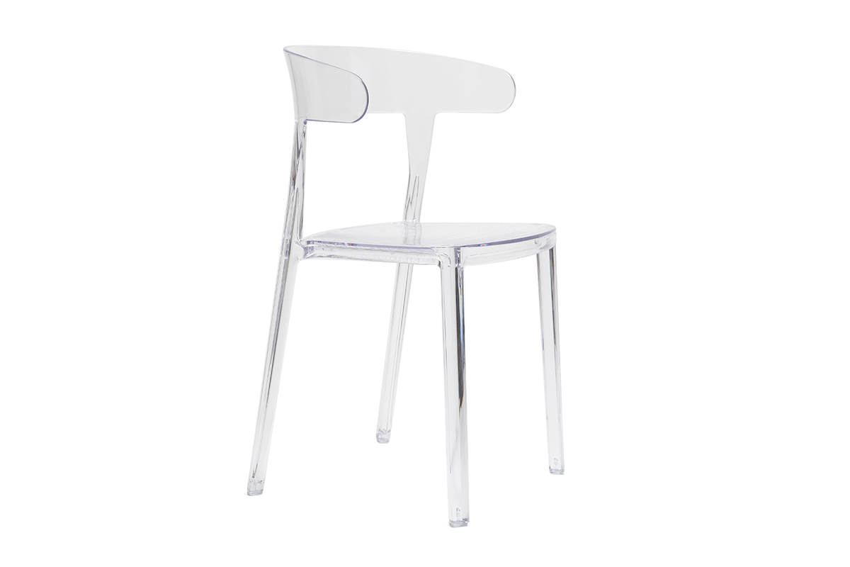 Chaises design transparentes empilables (lot de 2) PARADISE