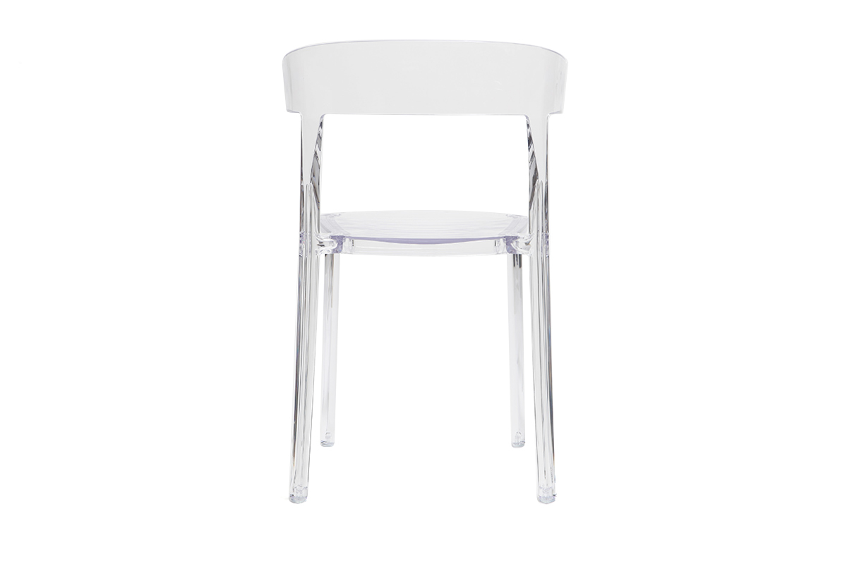 Chaises design transparentes empilables (lot de 2) PARADISE
