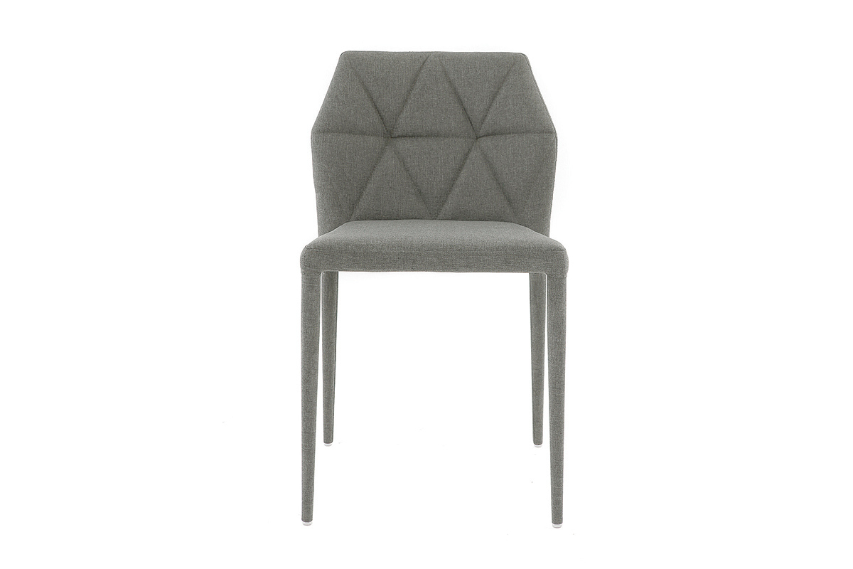 Chaises empilables design gris clair (lot de 2) KARLA