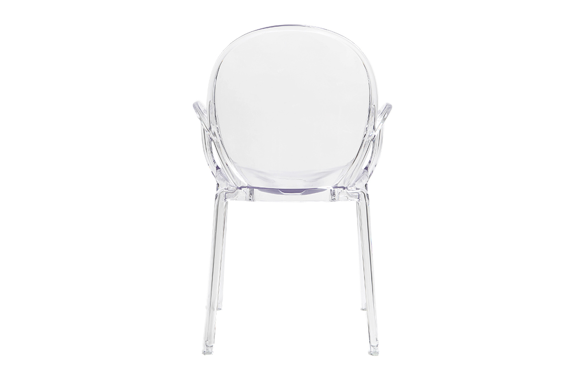 Chaises empilables design transparentes (lot de 2) CRISTAL