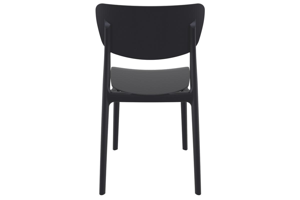 Chaises empilables noires int�rieur / ext�rieur (lot de 4) COBB