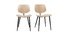 Chaises en bois clair et métal noir (lot de 2) TOBIAS