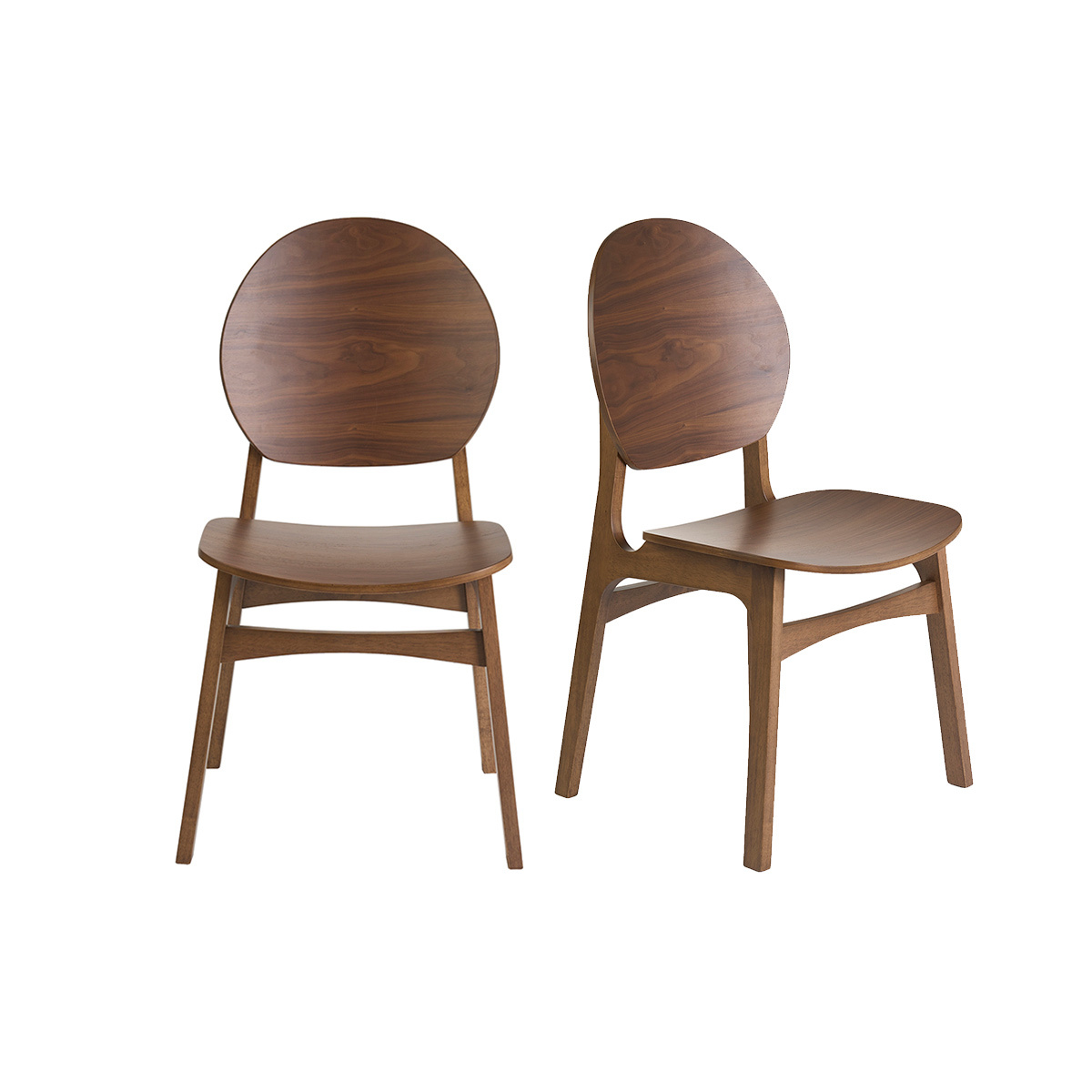Chaises en bois foncé (lot de 2) ELTON