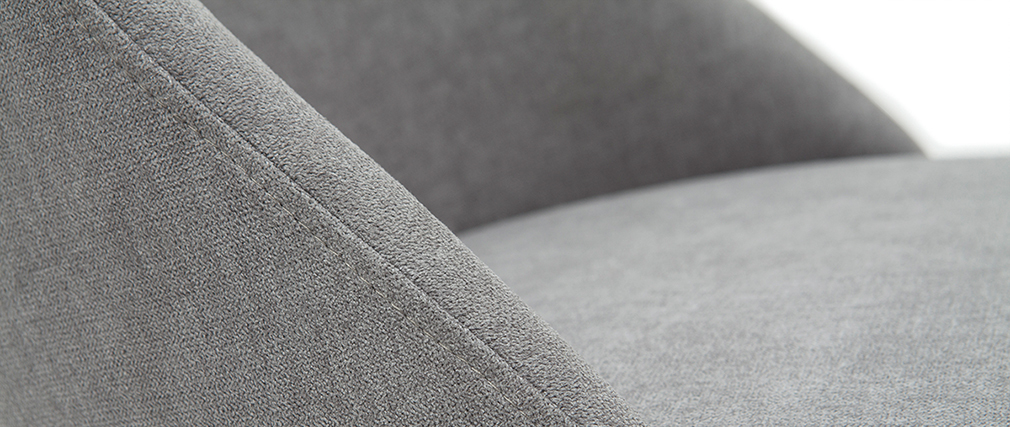 Chaises en tissu effet velours gris (lot de 2) ELLO