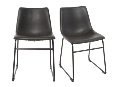 Chaises industrielles noires (lot de 2) NEW ROCK