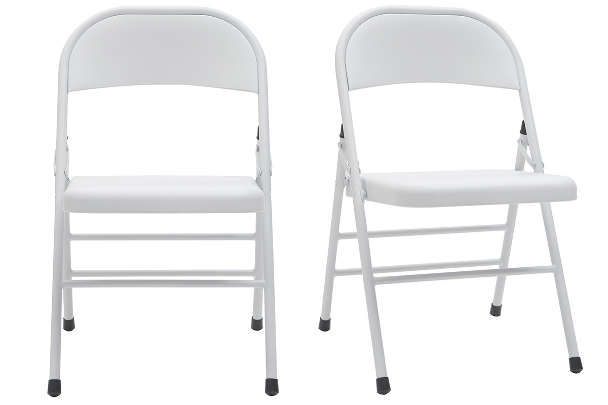 Chaises pliantes blanches (lot de 2) ALI