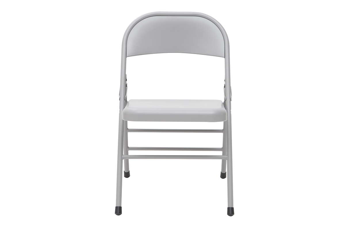 Chaises pliantes grises (lot de 2) ALI