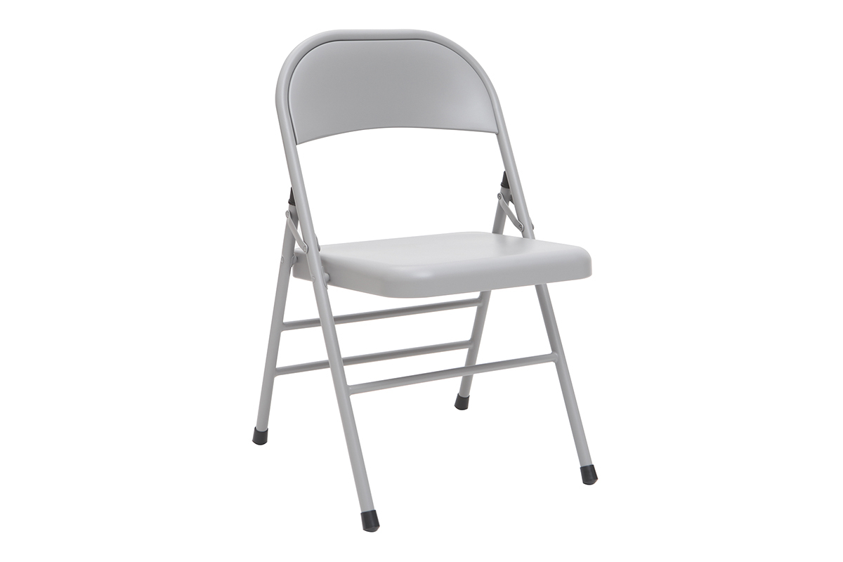 Chaises pliantes grises (lot de 2) ALI