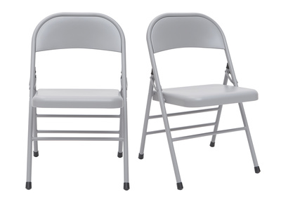 Chaises pliantes grises (lot de 2) ALI