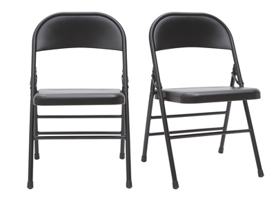 Chaises pliantes noires (lot de 2) ALI