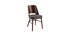 Chaises vintage bois foncé et assise gris foncé (lot de 2) EDITO