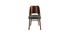 Chaises vintage bois foncé et assise gris foncé (lot de 2) EDITO