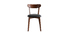 Chaises vintage bois foncé et assise noire (lot de 2) DOVE