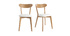 Chaises vintage chêne et assise blanche (lot de 2) DOVE