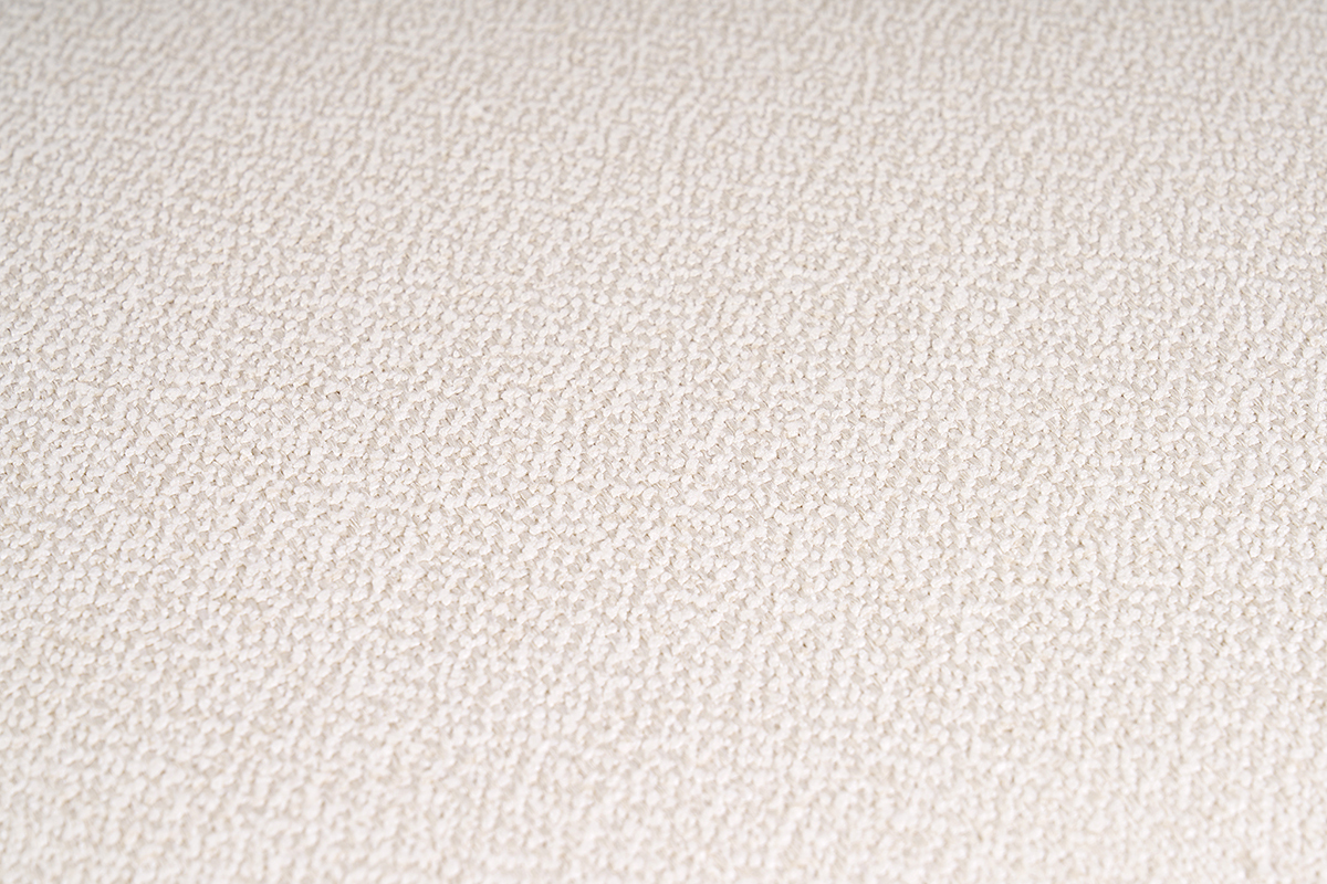 Chaises vintage en bois clair chne et tissu effet laine boucle blanc (lot de 2) LUCIA