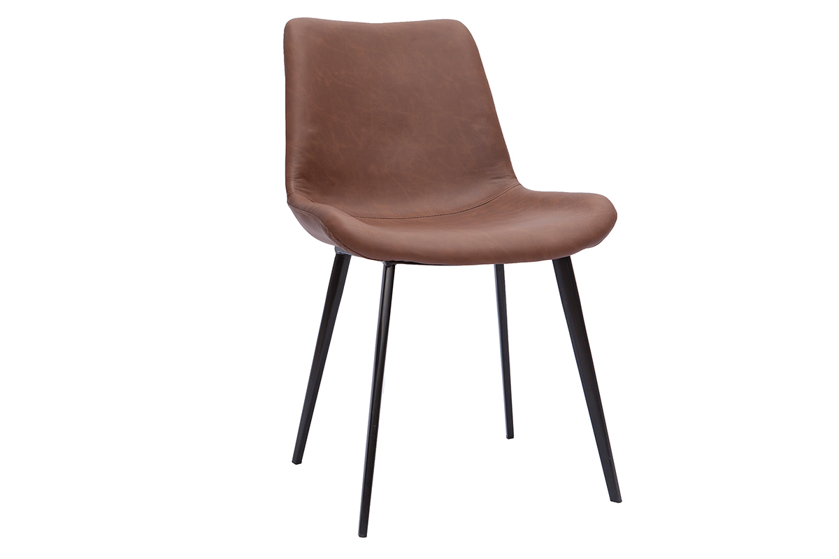 Chaises vintage marron (lot de 2) RIOT