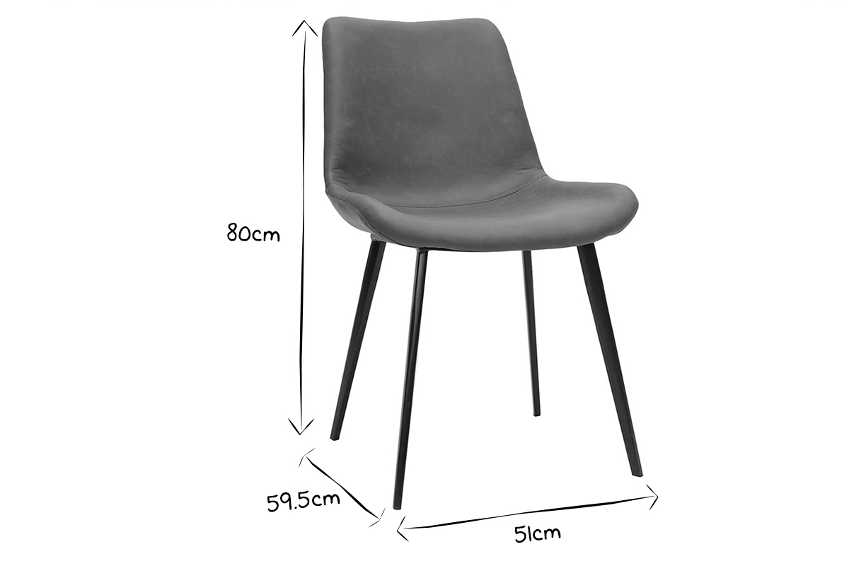 Chaises vintage marron (lot de 2) RIOT