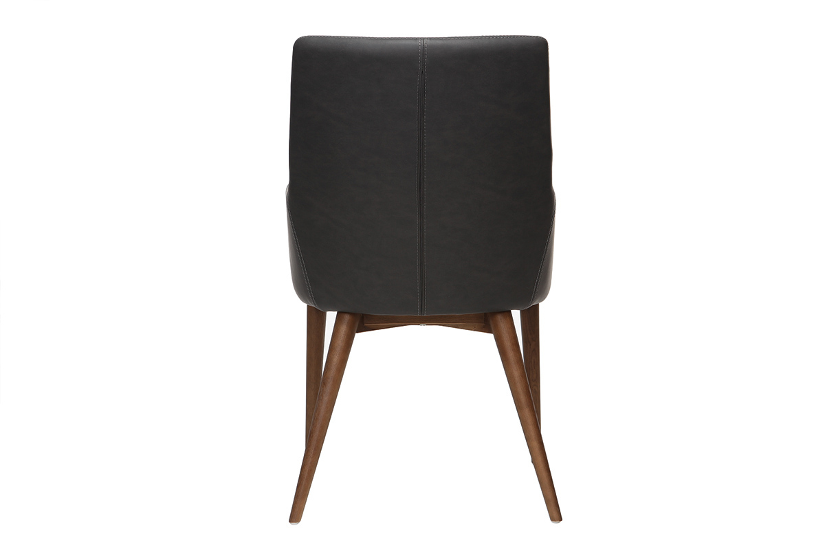 Chaises vintage noir et bois fonc� (lot de 2) SHANA