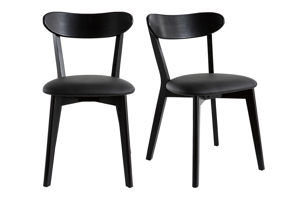 Chaises vintage noires (lot de 2) DOVE