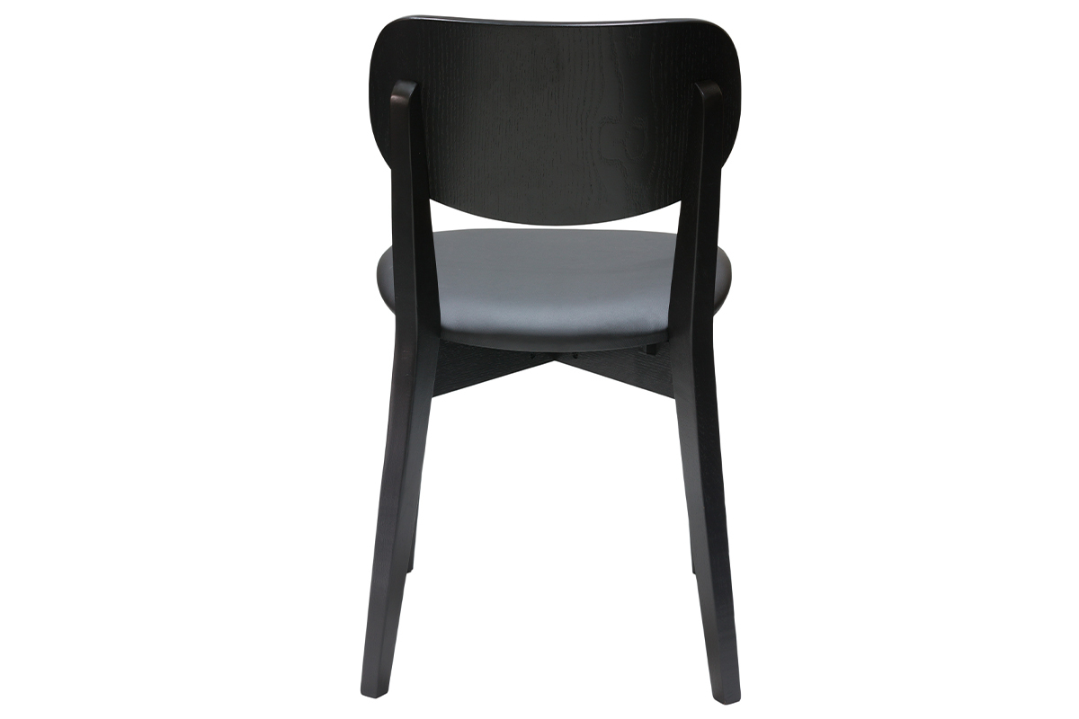 Chaises vintage noires (lot de 2) LUCIA