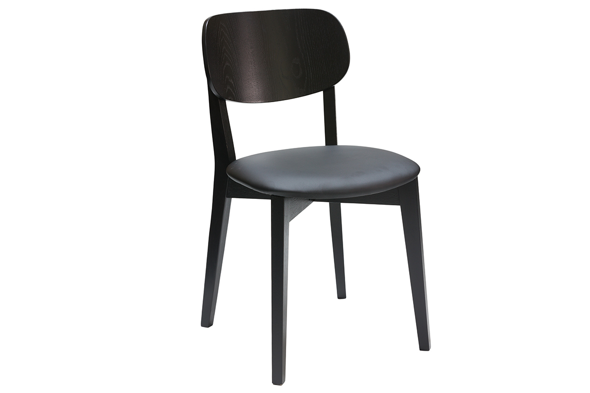 Chaises vintage noires (lot de 2) LUCIA