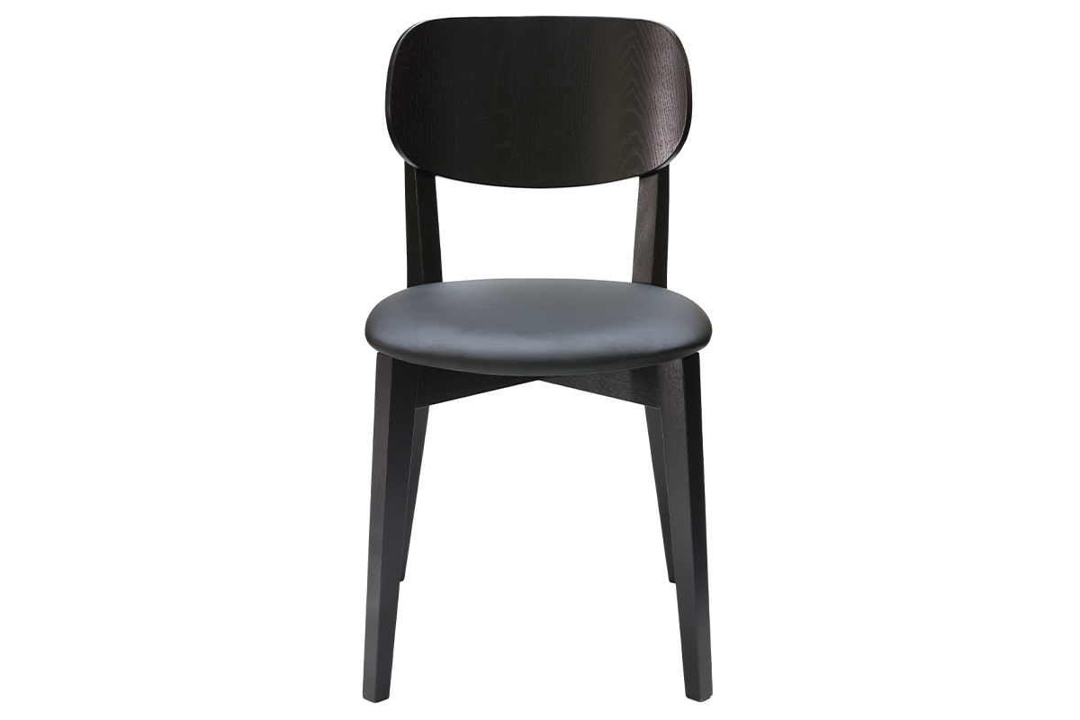 Chaises vintage noires (lot de 2) LUCIA