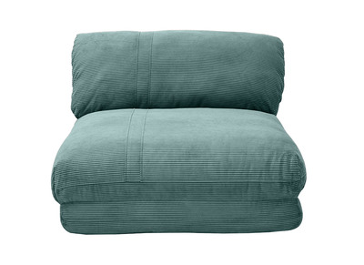 Chauffeuse 1 place convertible en tissu velours côtelé vert céladon SPENCER