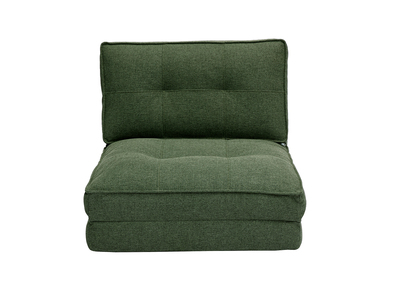 Chauffeuse 1 place convertible en tissu vert kaki SALLY