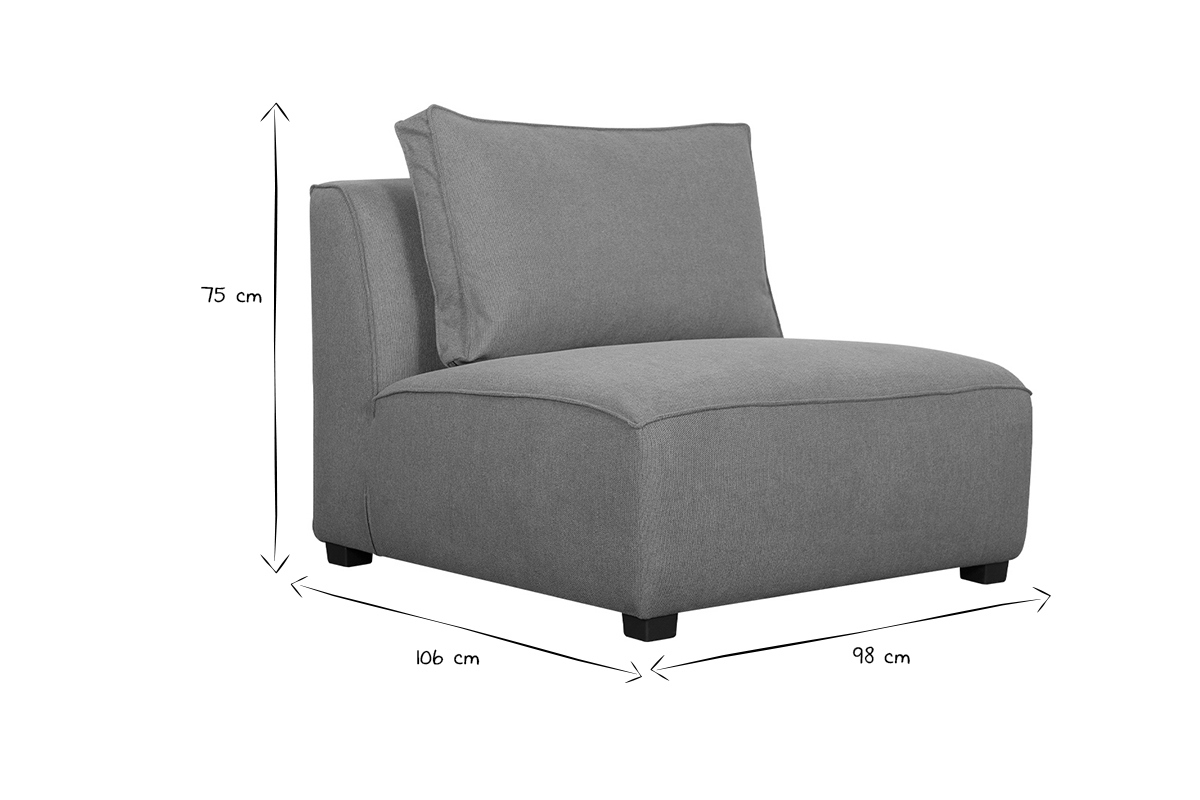 Chauffeuse 1 place design en tissu jaune cumin PLURIEL