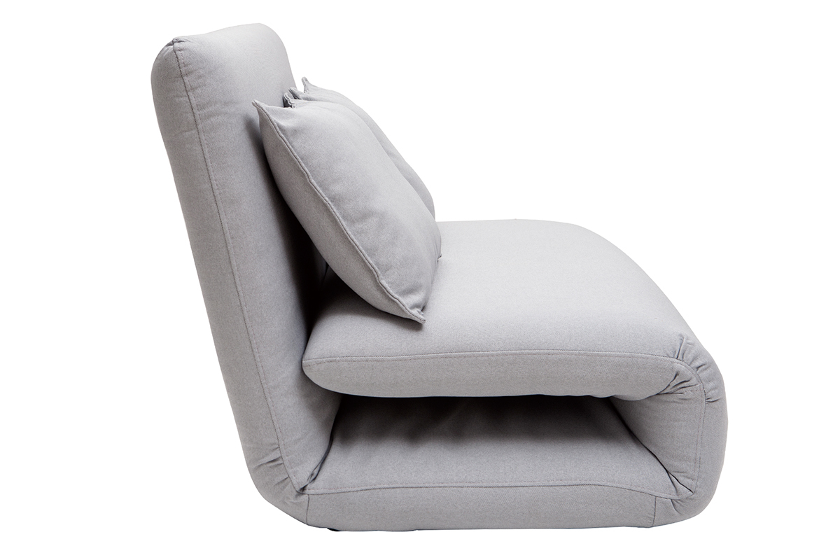 Chauffeuse convertible design gris clair 2 places SLEEPER