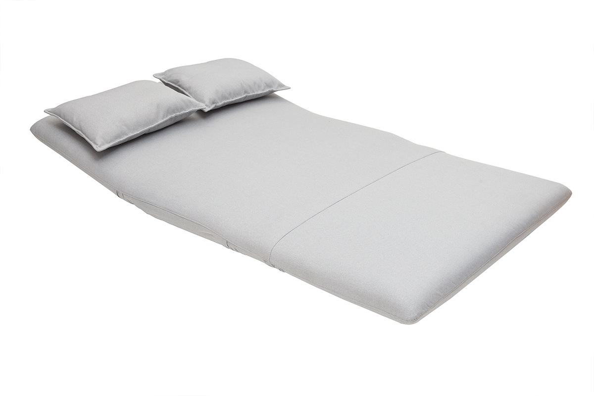 Chauffeuse convertible design gris clair 2 places SLEEPER