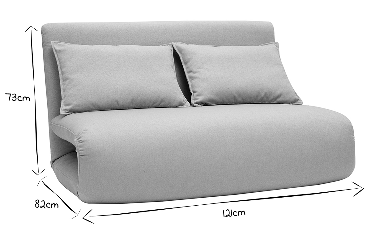 Chauffeuse convertible design gris clair 2 places SLEEPER