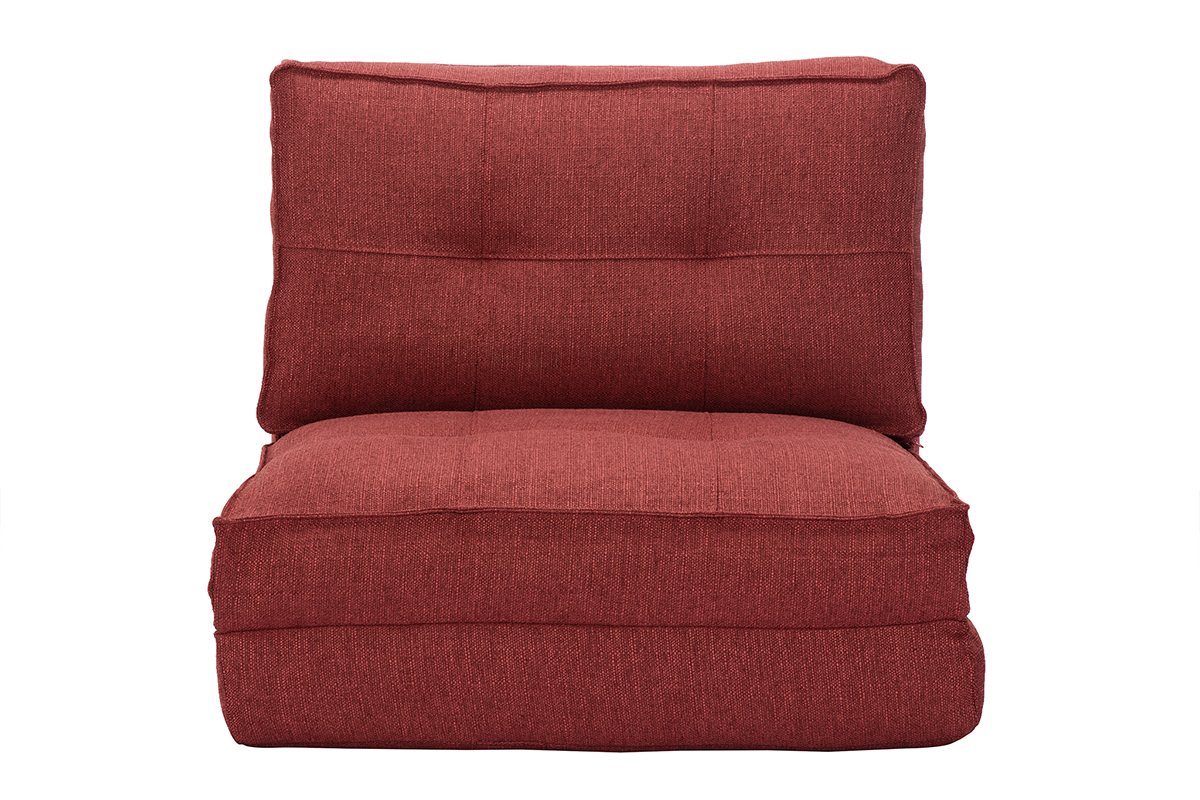 Chauffeuse convertible design rouge brique SALLY