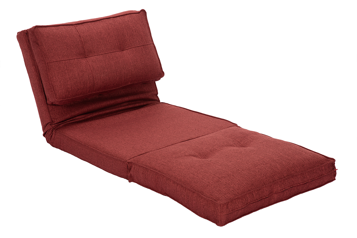 Chauffeuse convertible design rouge brique SALLY