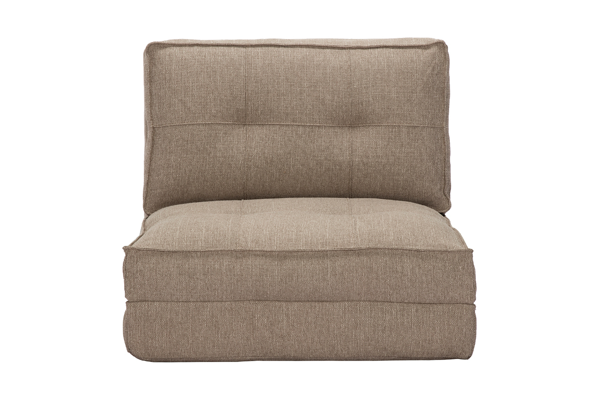 Chauffeuse convertible design taupe SALLY