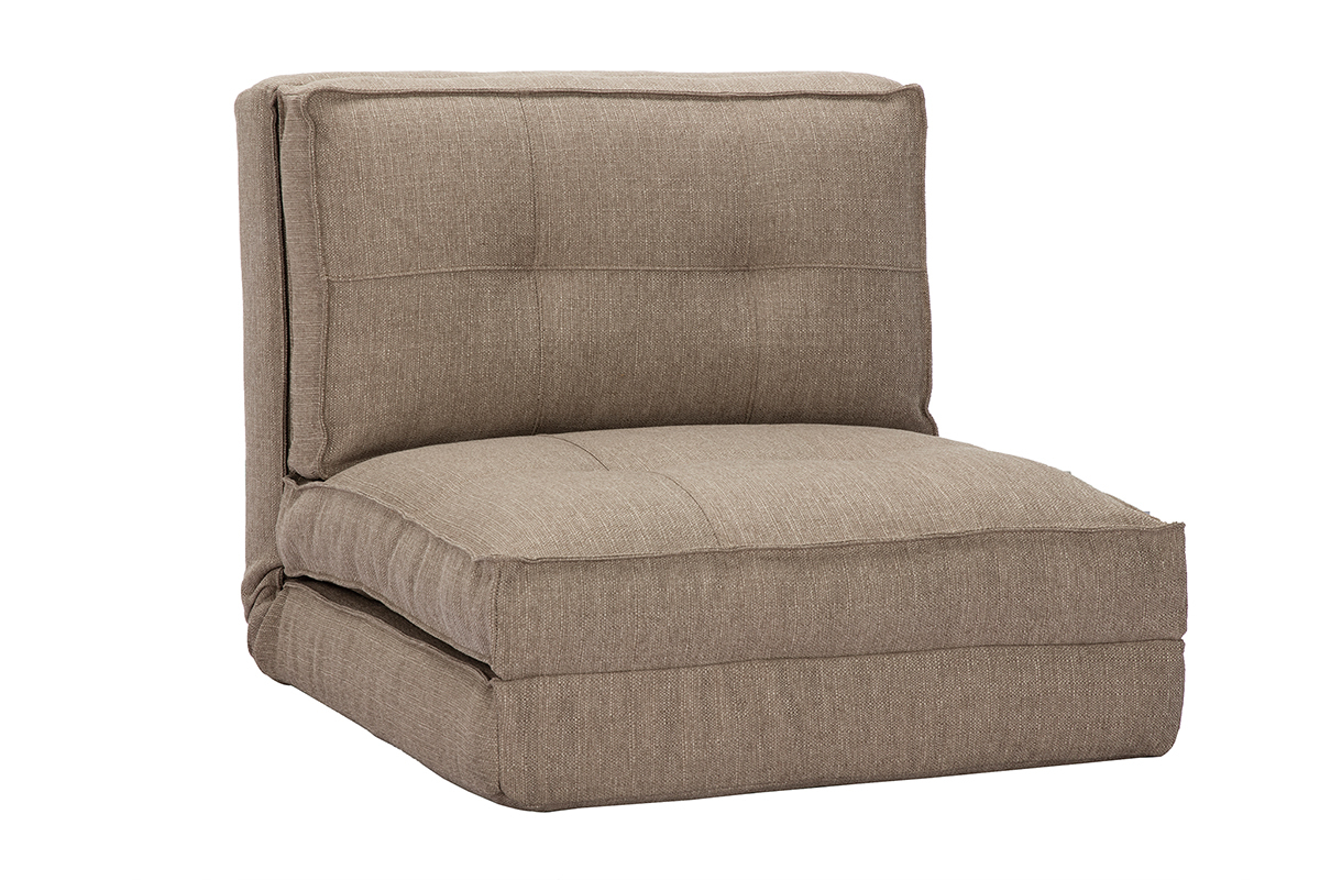 Chauffeuse convertible design taupe SALLY