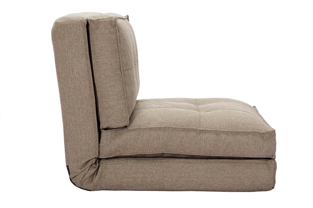 Chauffeuse convertible design taupe SALLY