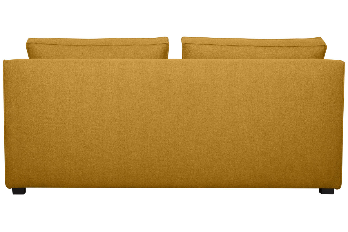 Chauffeuse double design en tissu jaune cumin PLURIEL