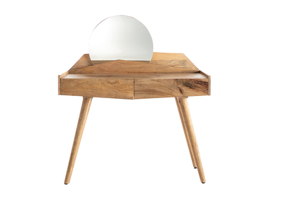 Coiffeuse moderne en manguier massif avec miroir amovible MATAHARI - Miliboo & St&eacute;phane Plaza