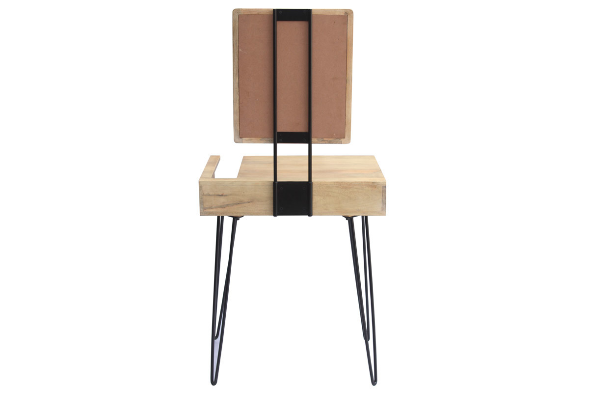 Coiffeuse moderne en manguier massif et m�tal VIBES