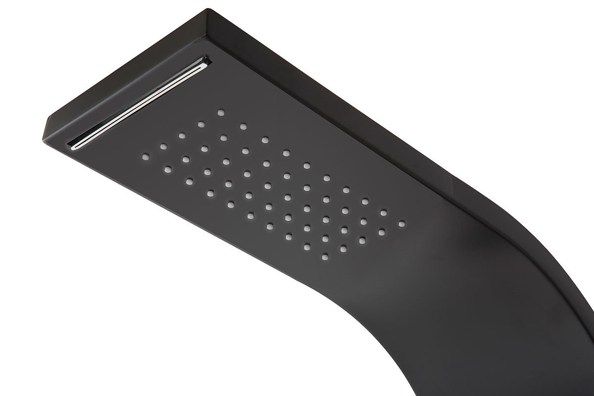 Colonne de douche thermostatique noire HELGA