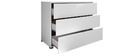 Commode design 3 tiroirs blanc mat L104 cm LALY