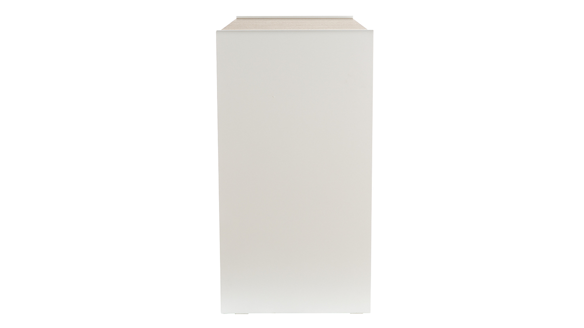 Commode design blanche 3 tiroirs L110 cm VERDI