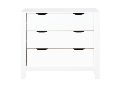 Commode scandinave blanche avec 3 tiroirs MOLENE
